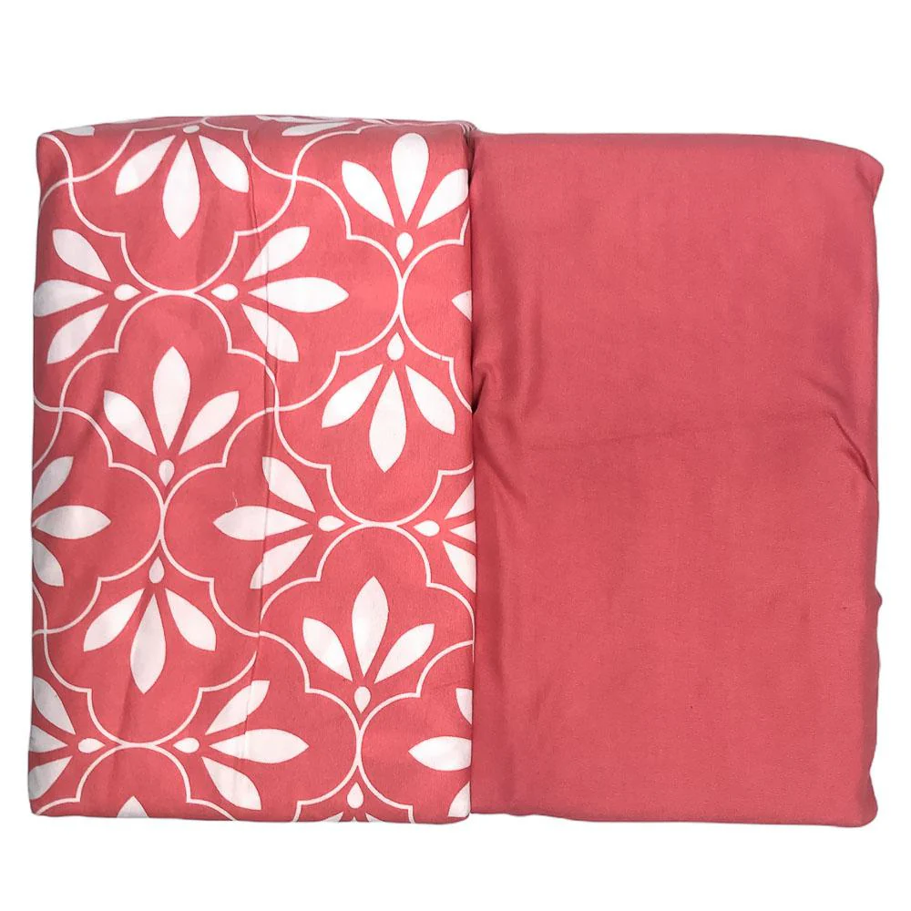 Juego de Sábana Full 4 Piezas Home Accents Estampada - Coral