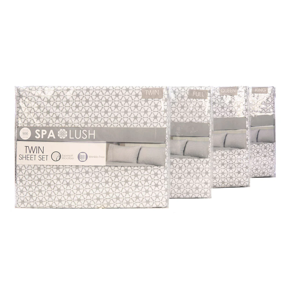 Juego De Sábanas Spa Lush Estampado - Queen