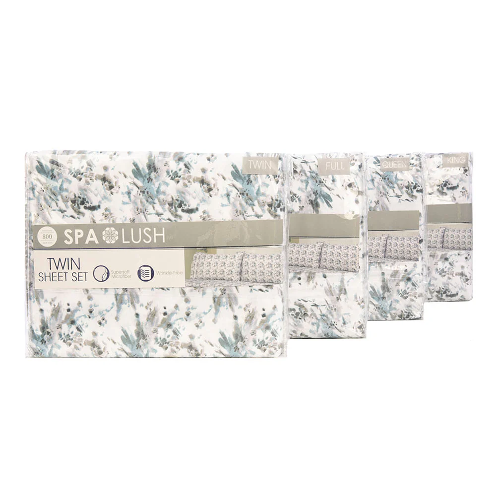 Juego De Sábanas Spa Lush Estampado - Queen
