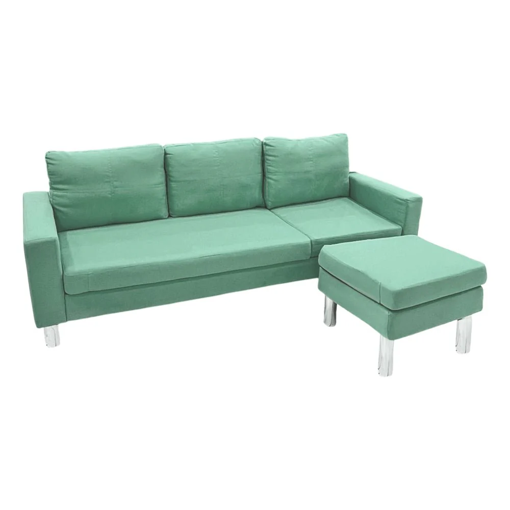 Juego De Sala Elements Furniture En Forma De L 2Pz Grass Blue - Image 2