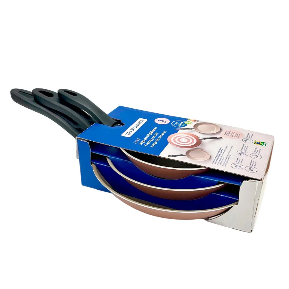 Juego De Sartenes Linz 3 Piezas Tramontina