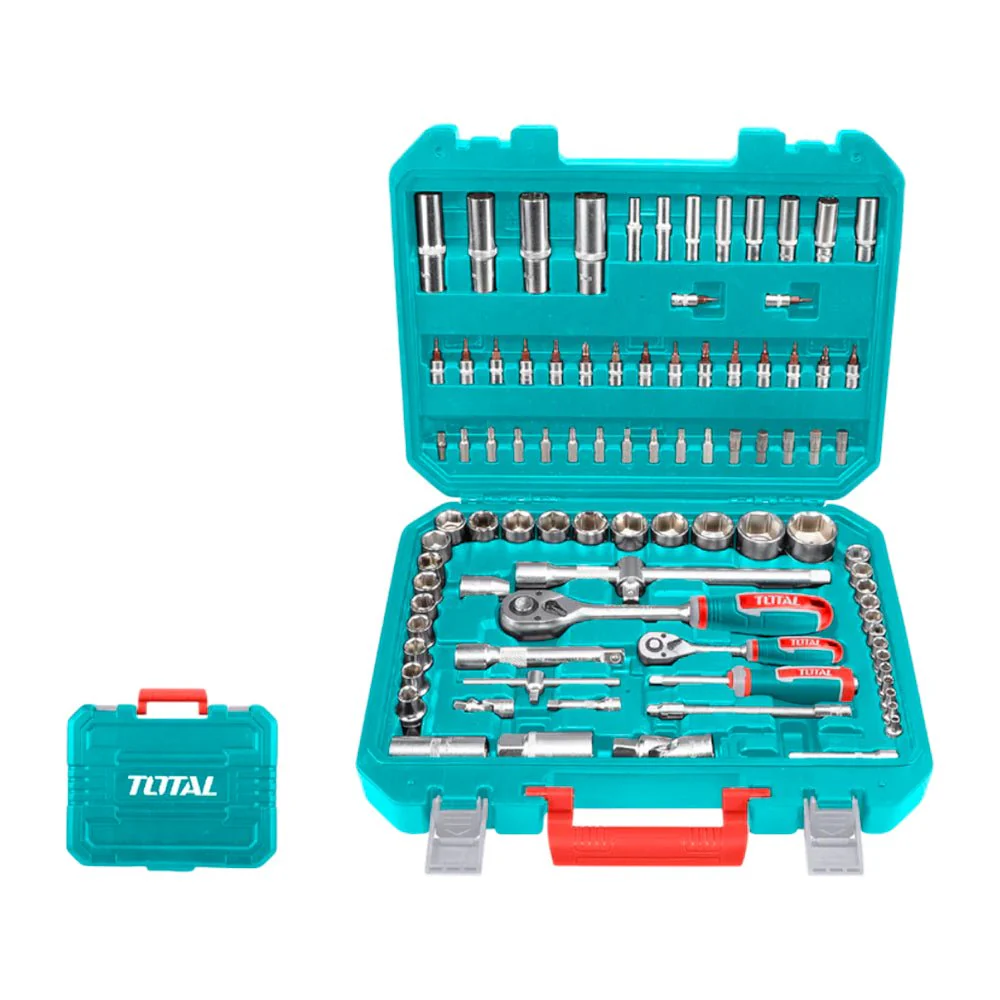 Kit de Dados Socket Ratchet Mango 1/4" Y 1/2" Cr-V 72T / Set 94 Piezas - Image 2