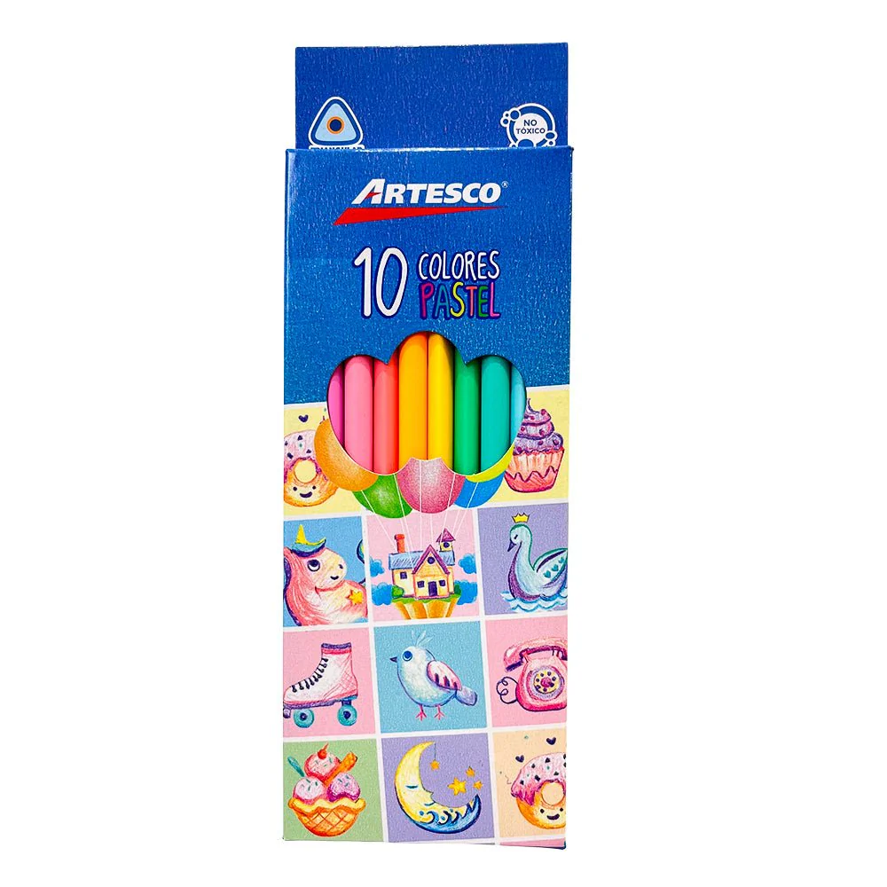 Lápices de Colores Artesco / Pastel – 10 Piezas