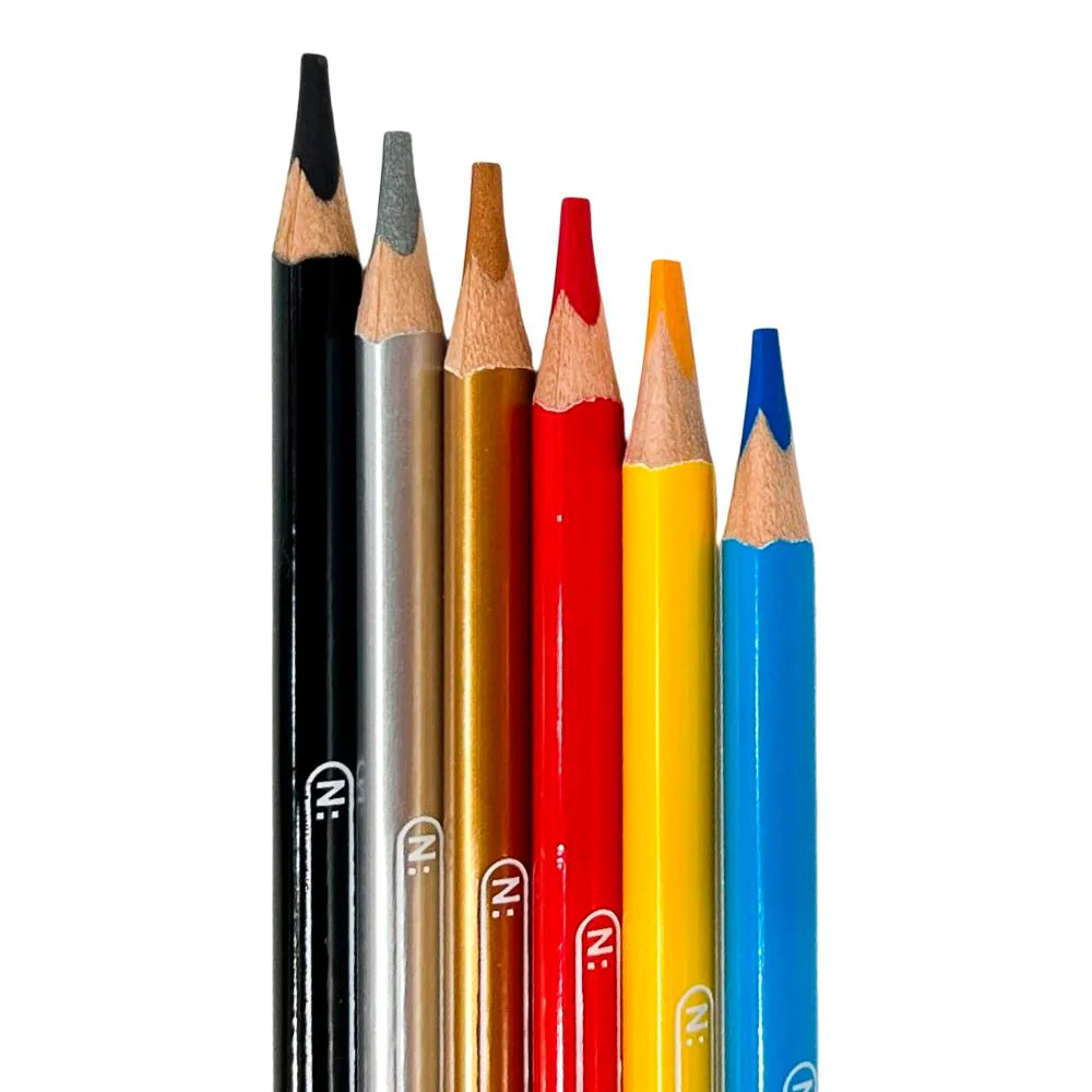 Lápices de Colores Artesco / Triangular / Con Sacapuntas / 24 Colores - Image 2