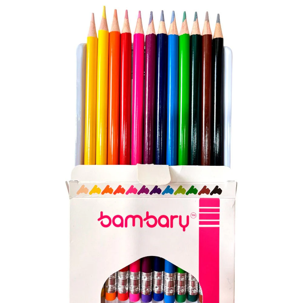 Lápices de Colores Bambary / 12 Und / Borrables - Image 3