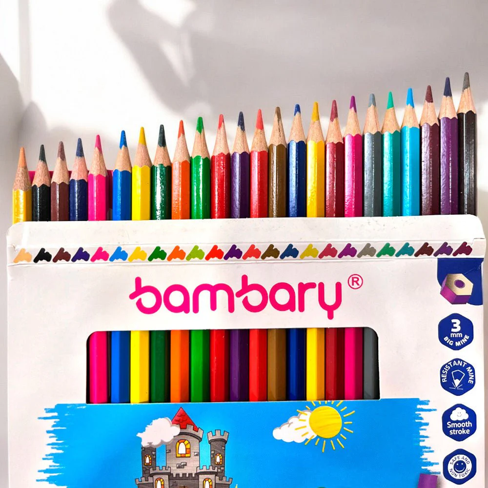 Lápices de Colores Bambary 24 Unidades / No Tóxico