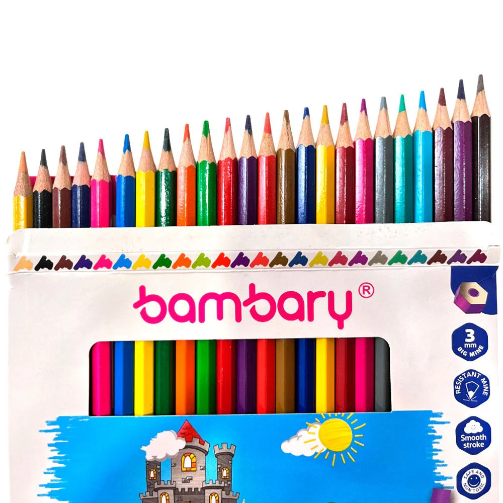 Lápices de Colores Bambary 24 Unidades / No Tóxico - Image 3
