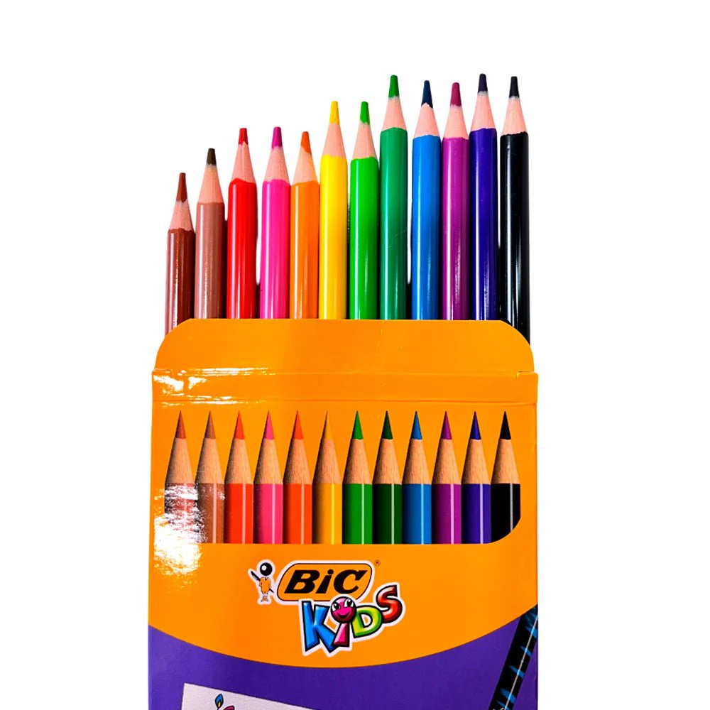 Lápices de Colores Bic Evolution / 12 Unidades / Borrables - Image 3