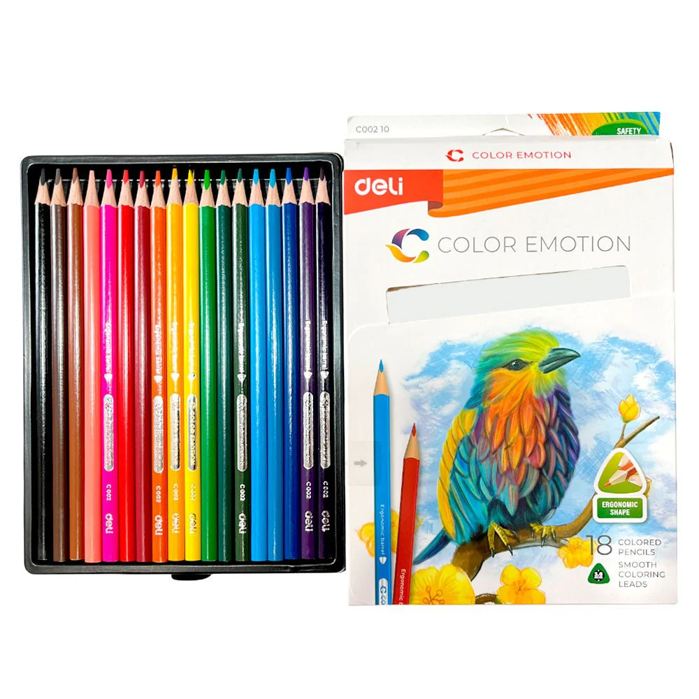 Lápices de Colores Deli 18 Unidades / Emotion - Image 3