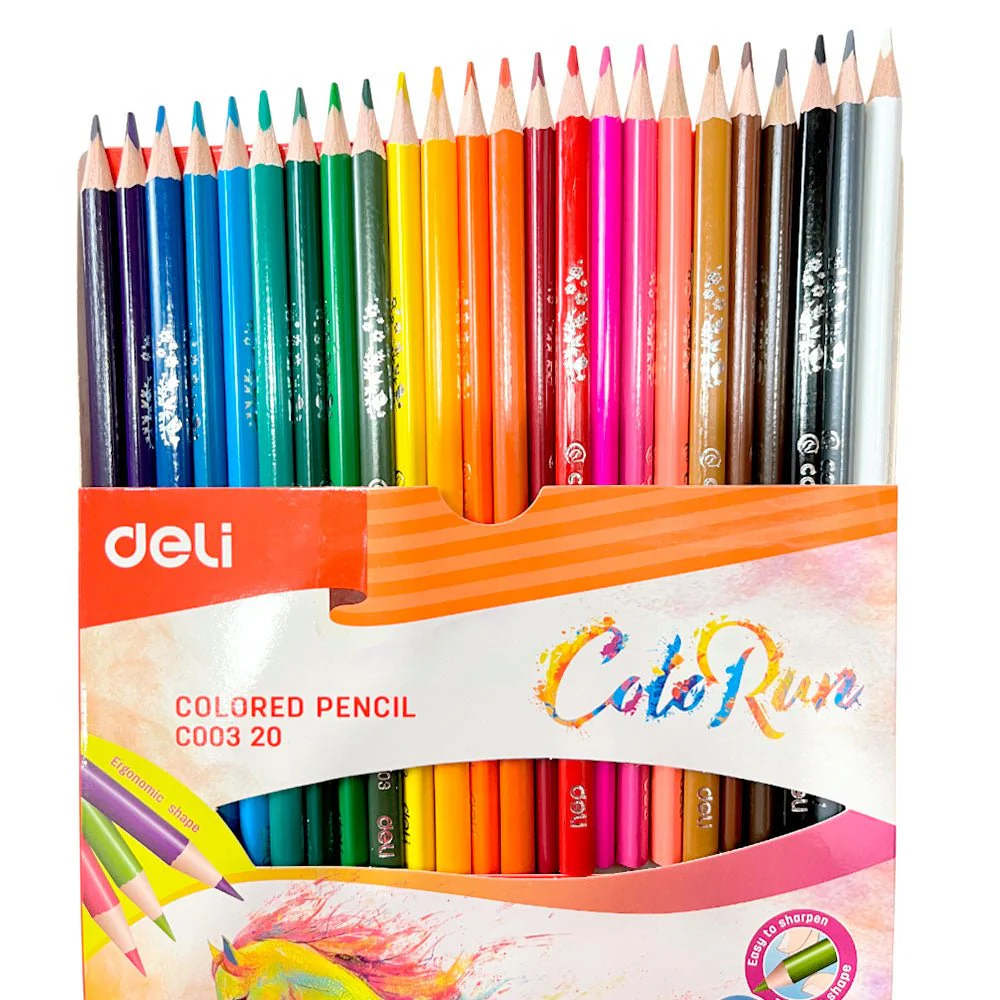Lápices de Colores Deli de Madera / 24 Unidades - Image 3