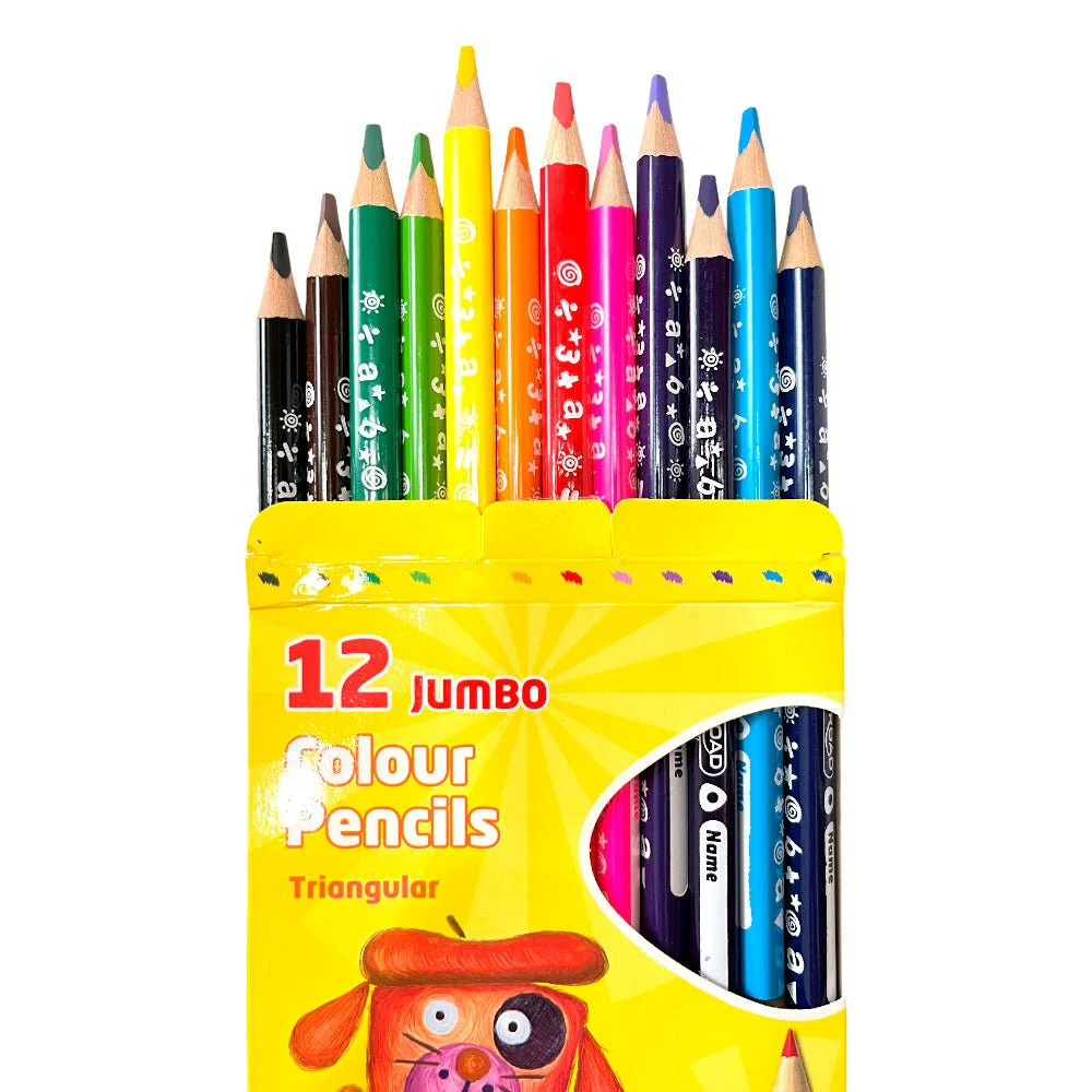 Lápices de Colores Keyroad / 12 Unidades / Jumbo / Triangular - Image 3