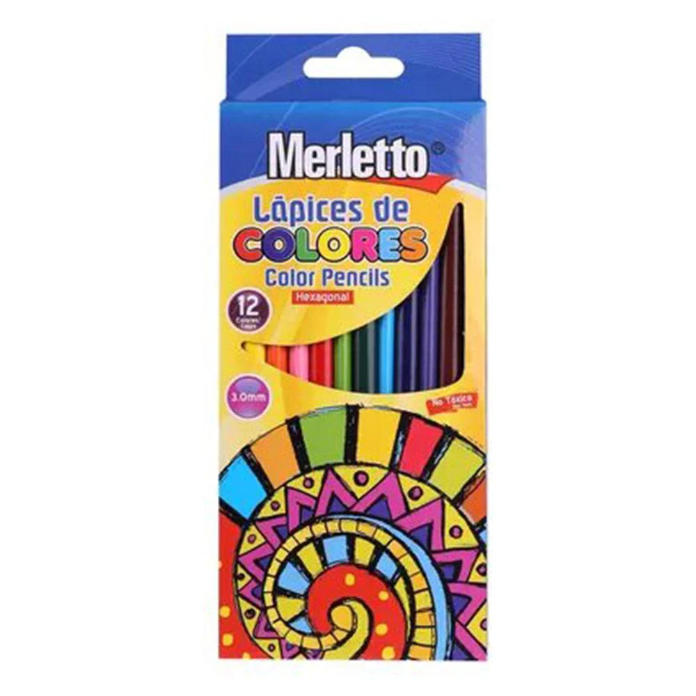 Lápices de Colores Merletto – 12 Piezas