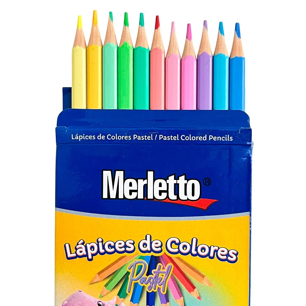 Lápices de Colores Merletto / Hexagonales Pastel – 12 Piezas - Image 2
