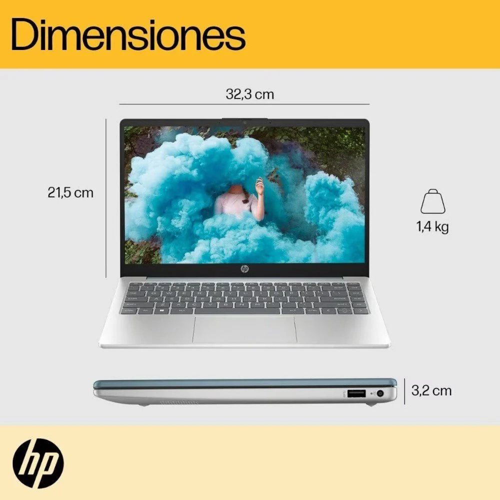 Laptop HP 14-em0017la, Windows 11, 14", AMD Ryzen™ 5, 8GB RAM, 512GB SSD, FHD, OFF 365 - Image 7