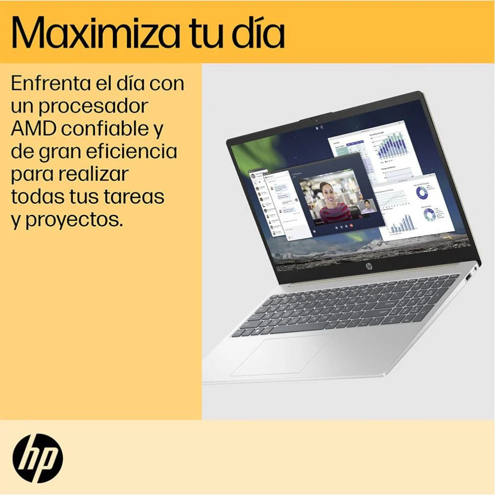 Laptop Hp 15.6" / 15-Fc0043La / R3-7320U / 512Gb SSD / Gris/Dorado - Image 7