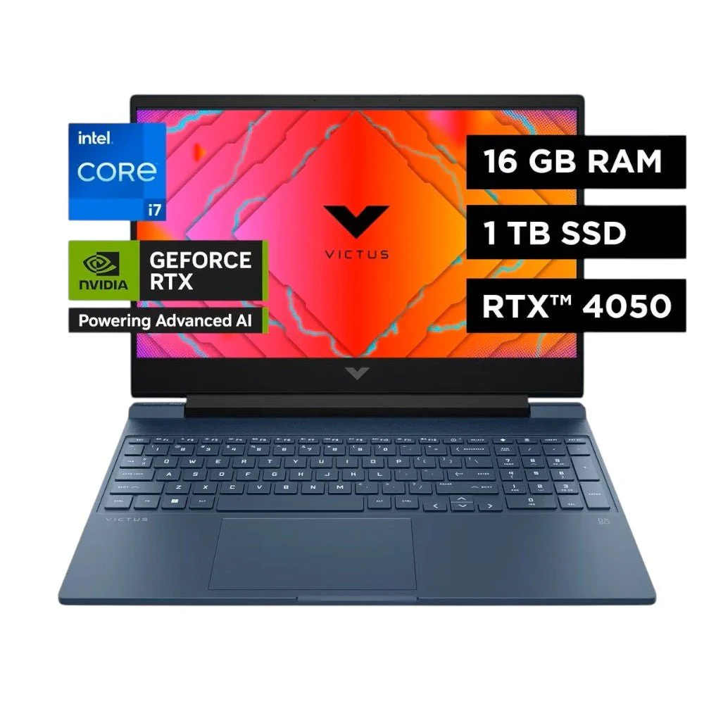 Laptop HP Victus 15-fa1097la | Intel® Core™ i7 | 16GB RAM | RTX 4050 | SSD 1TB | 15.6” FHD | Azul intenso - Image 3