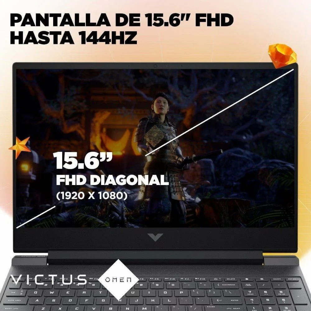 Laptop HP Victus Gaming 15" – AMD Ryzen™ 5 / 8GB RAM / RTX™ 2050 / FHD / Mica Silver - Image 13