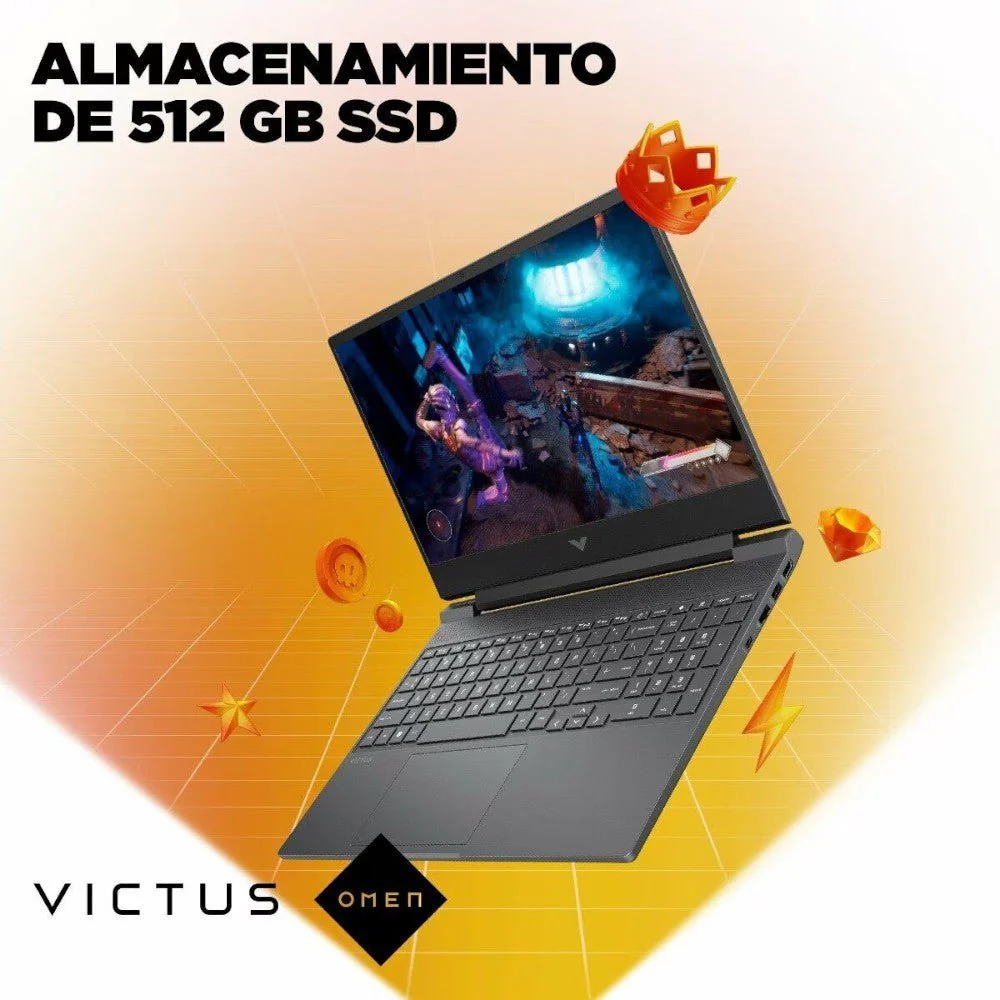Laptop HP Victus Gaming 15" – AMD Ryzen™ 5 / 8GB RAM / RTX™ 2050 / FHD / Mica Silver - Image 8