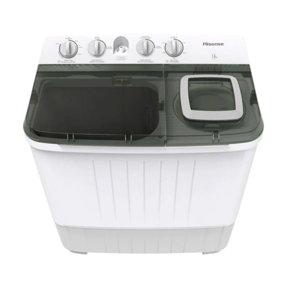 Lavadora Hisense Semi-Automática 13Kg / Doble Tina / Blanco/Gris - Image 4