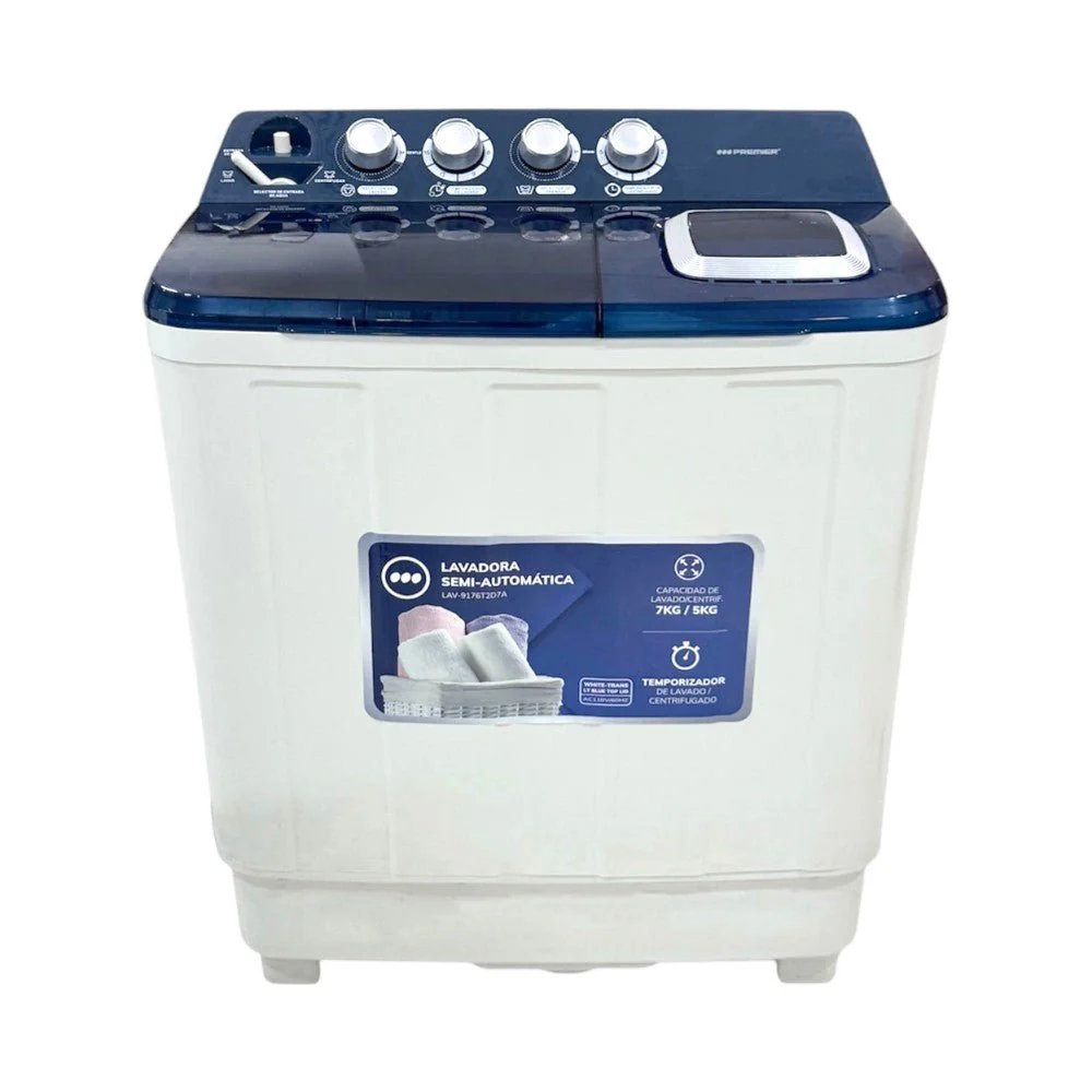 Lavadora Premier Semi-Automática de 7 Kg / Doble Tina / Azul