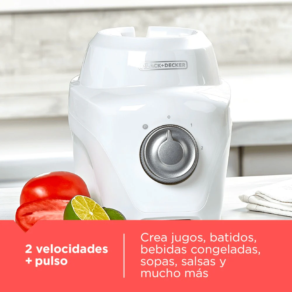 Licuadora Black&Decker 2 Velocidades / Jarra de Vidrio / Blanco - Image 8