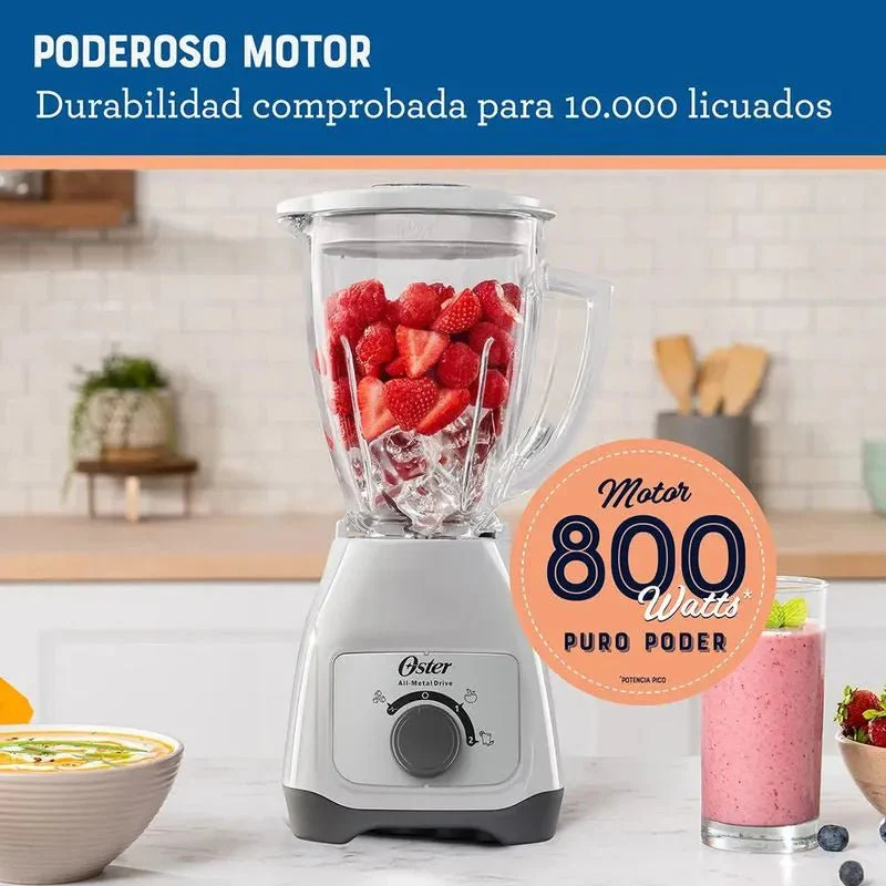 Licuadora Oster 2 Velocidades / Vaso Plástico / 1.25 Litros / Blanca - Image 2