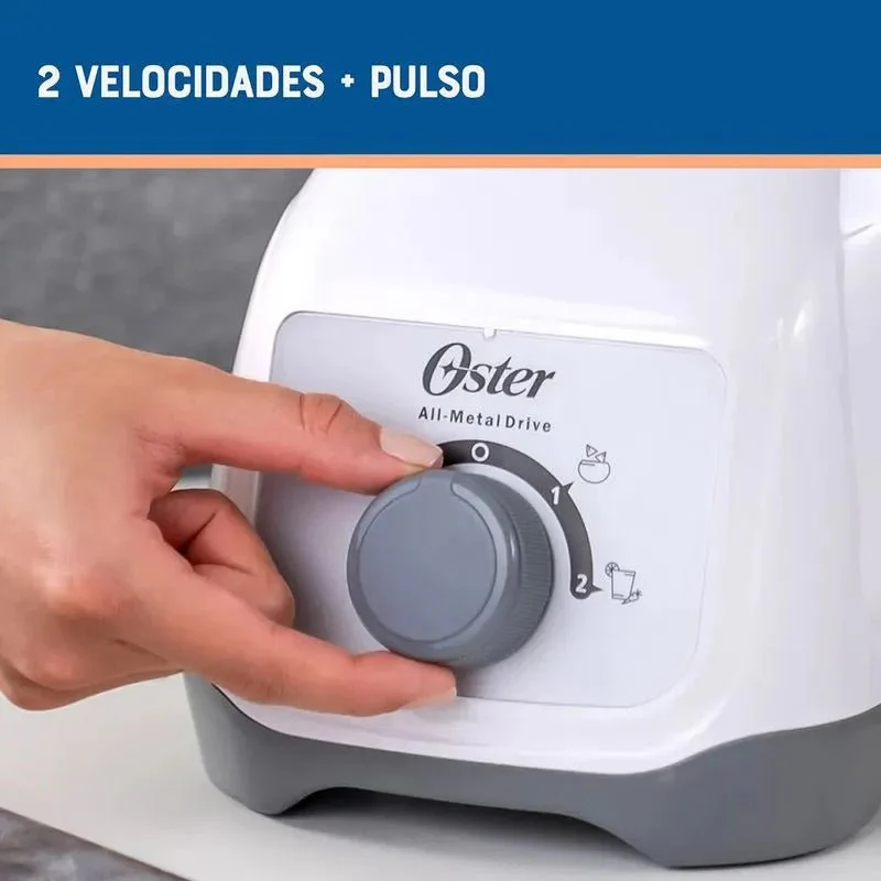 Licuadora Oster 2 Velocidades / Vaso Plástico / 1.25 Litros / Blanca - Image 4