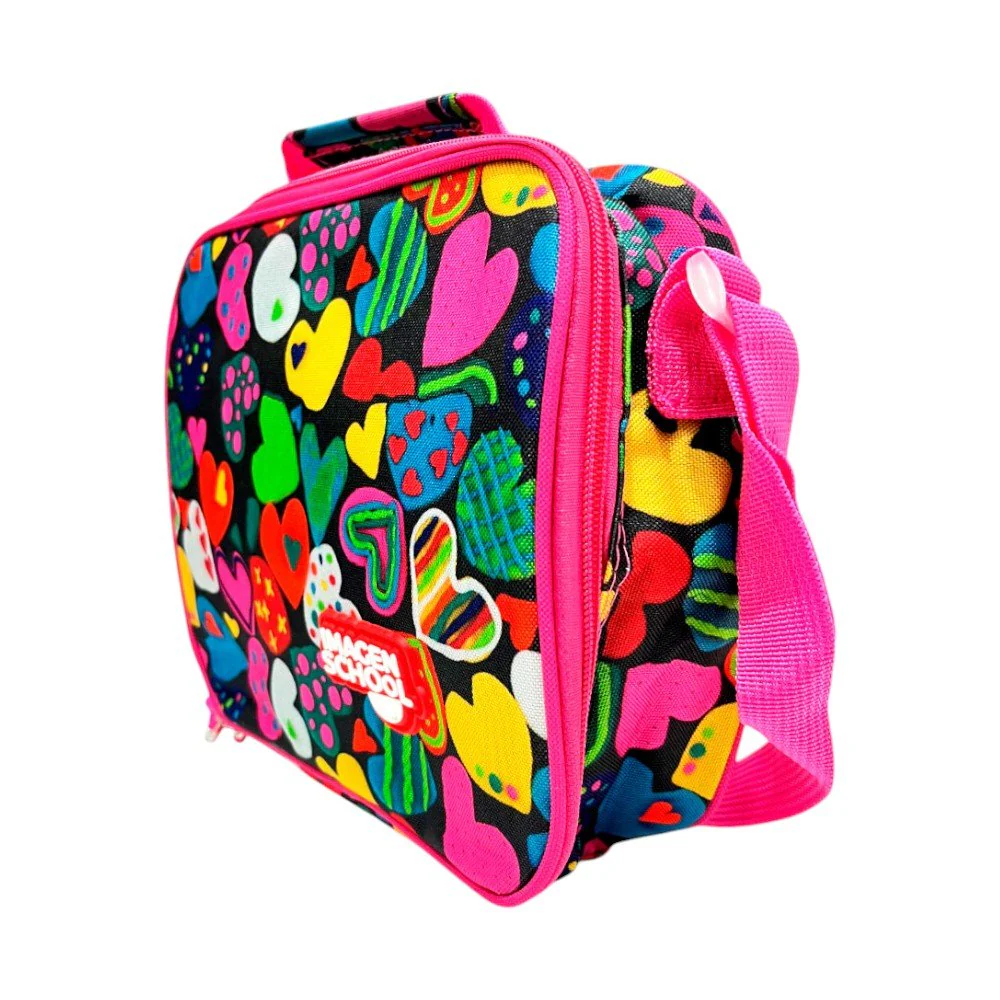 Lonchera Escolar Imagen School Para Niña / Estampado de Corazón / Surtida - Image 3