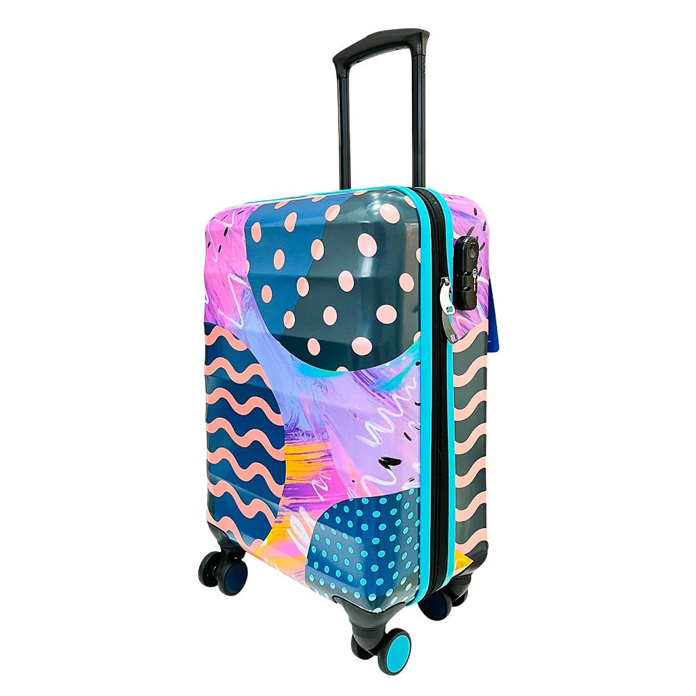 Maleta Para Viaje Clipper Club de 20" / Estampada Coral / Con Ruedas - Image 2