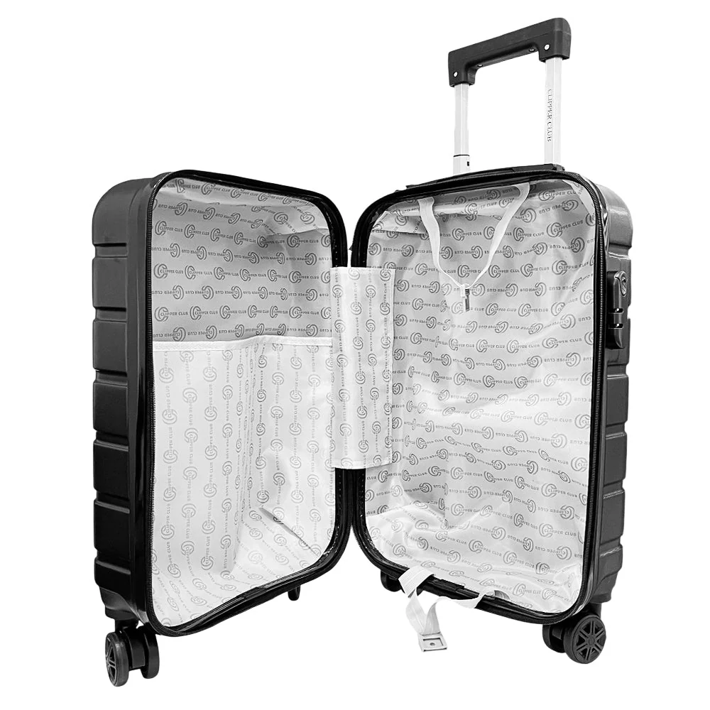 Maleta Para Viaje Clipper Club de 20" / Negra / Con Ruedas - Image 3