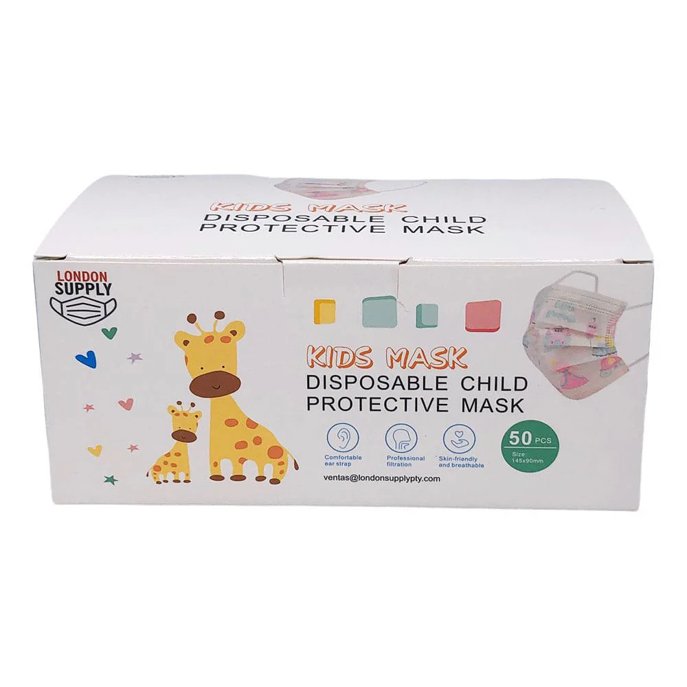 Mascarillas Desechables 3 Pliegues Para Niña de 50 Piezas 2