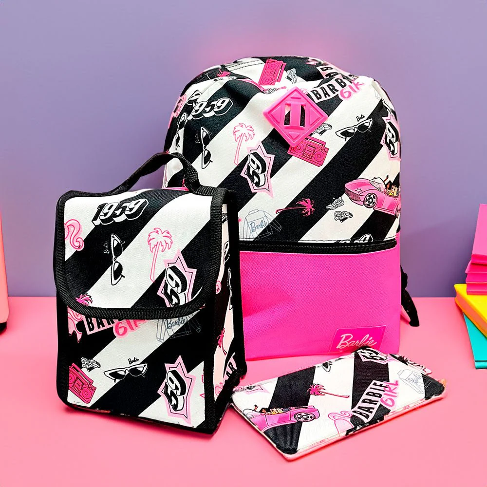 Mochila 15” Barbie Girl Pink 3 Piezas