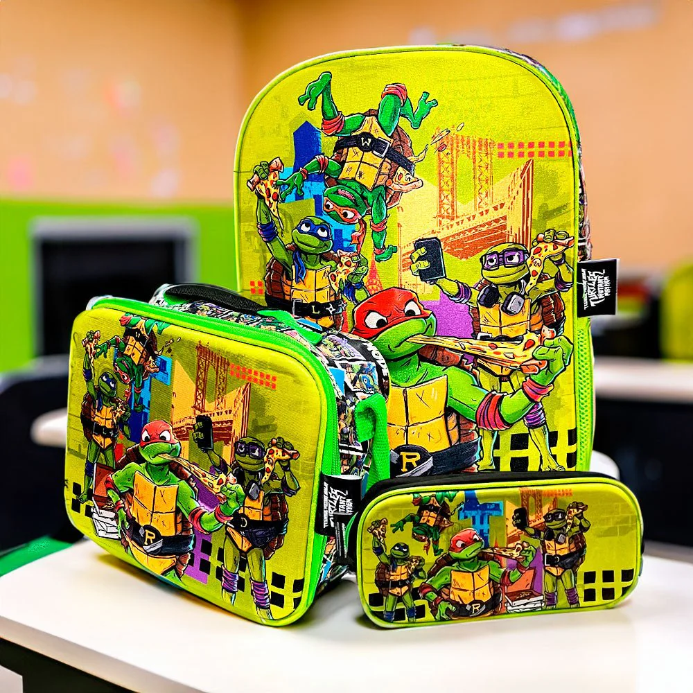Mochila 15” Tortugas Ninjas 3 En 1 Piezas