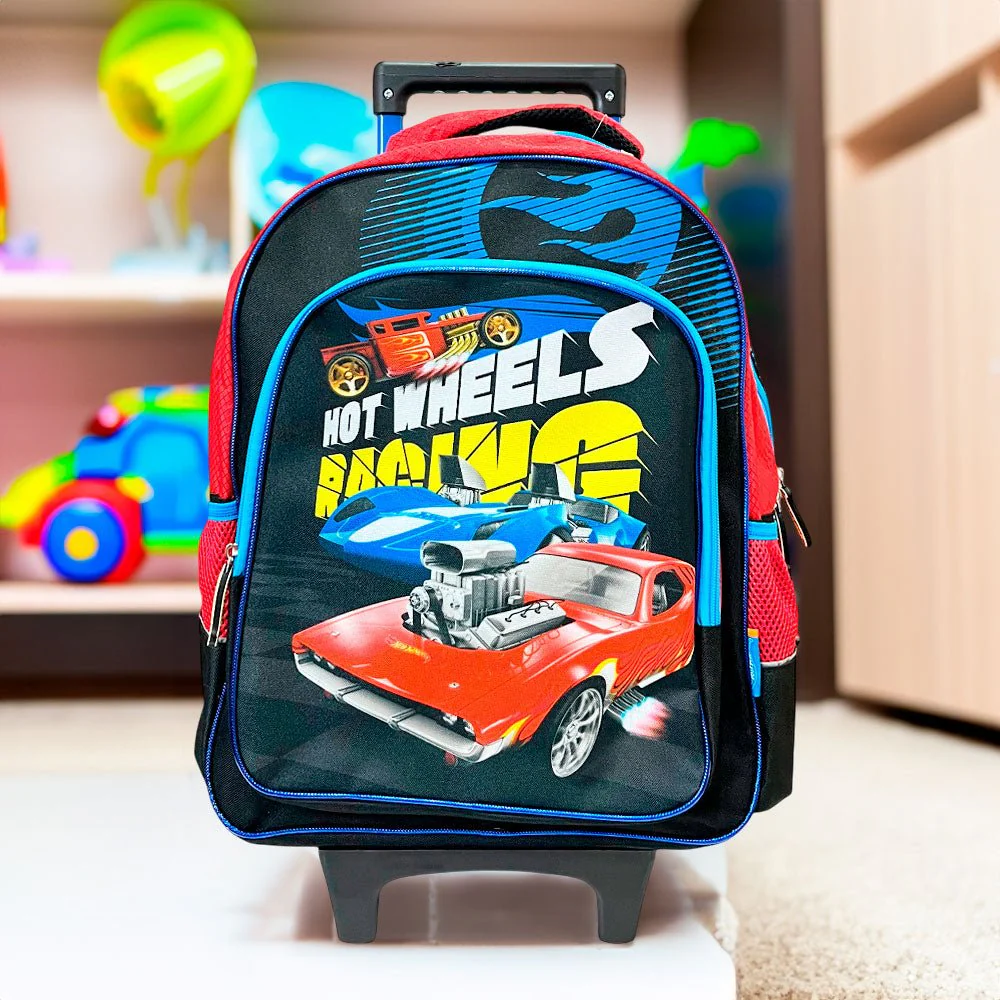 Mochila 17” Con Rueda Hot Wheels Racing