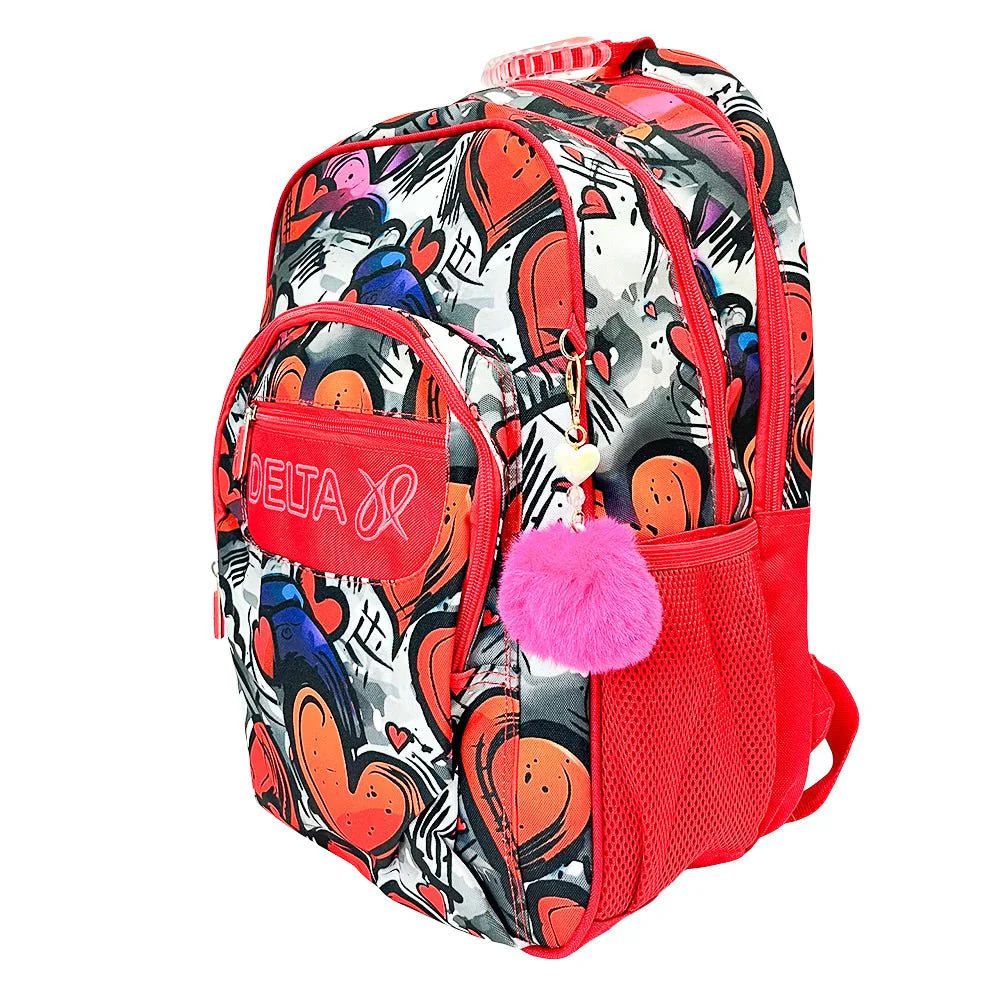 Mochila Delta 17" / Estampada Corazones / Para Niña / Surtido - Image 2