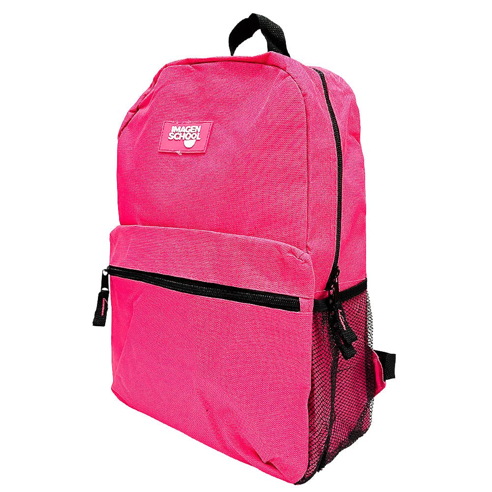 Mochila Escolar 16" Imagen School / Basic Rosado - Image 2