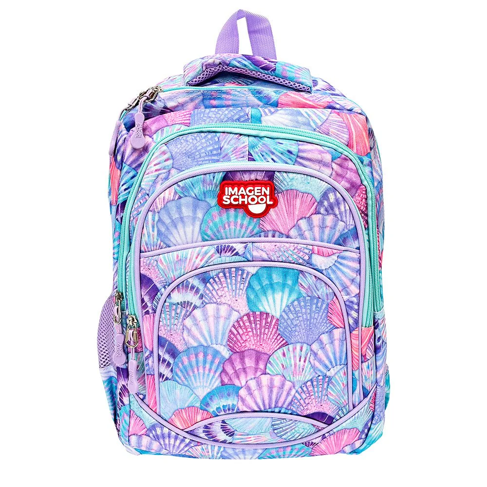 Mochila Escolar 17" Imagen School / Estampada Coral / Niña / Surtido