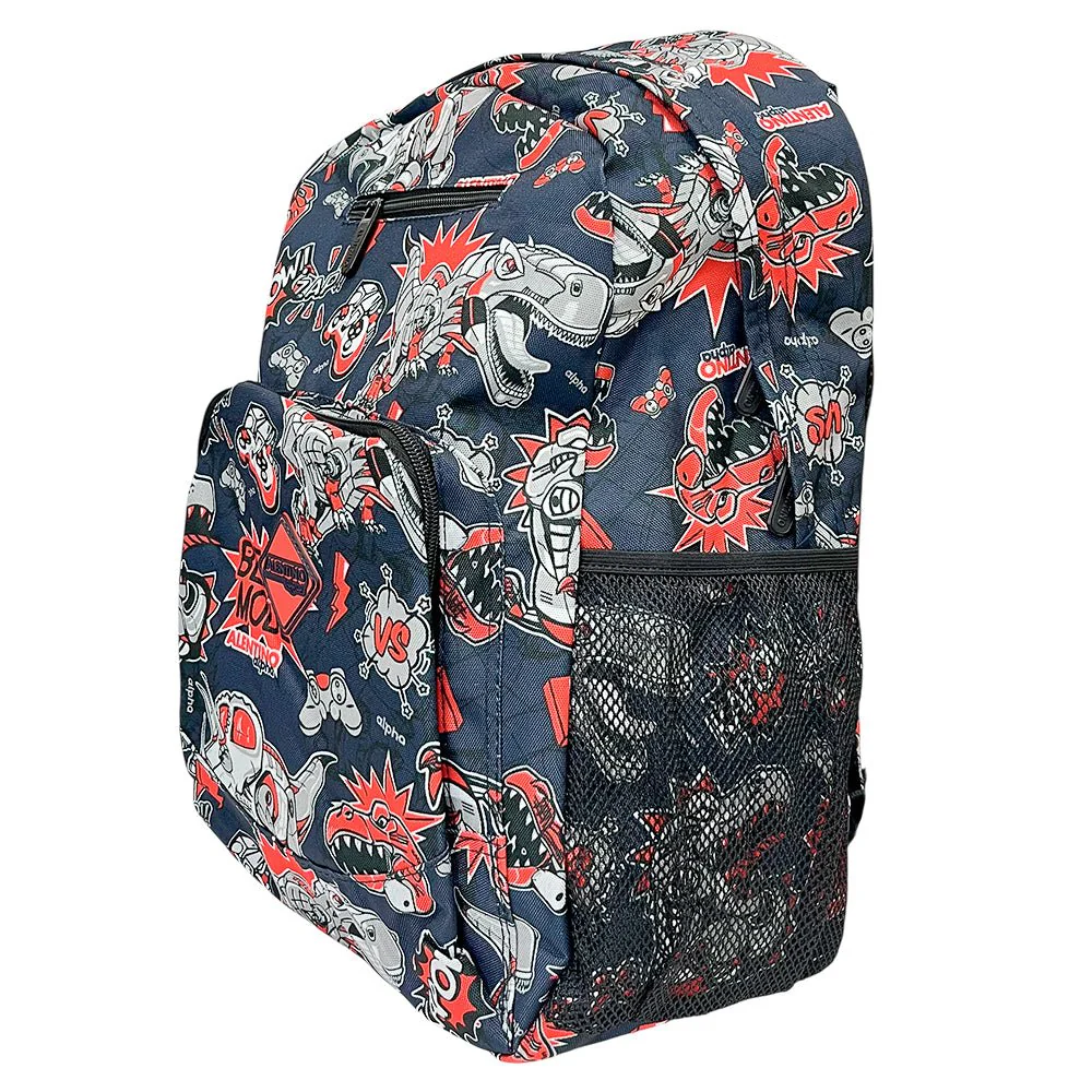 Mochila Escolar Alentino / Meca Alpha Dinosaur / 17" - Image 2
