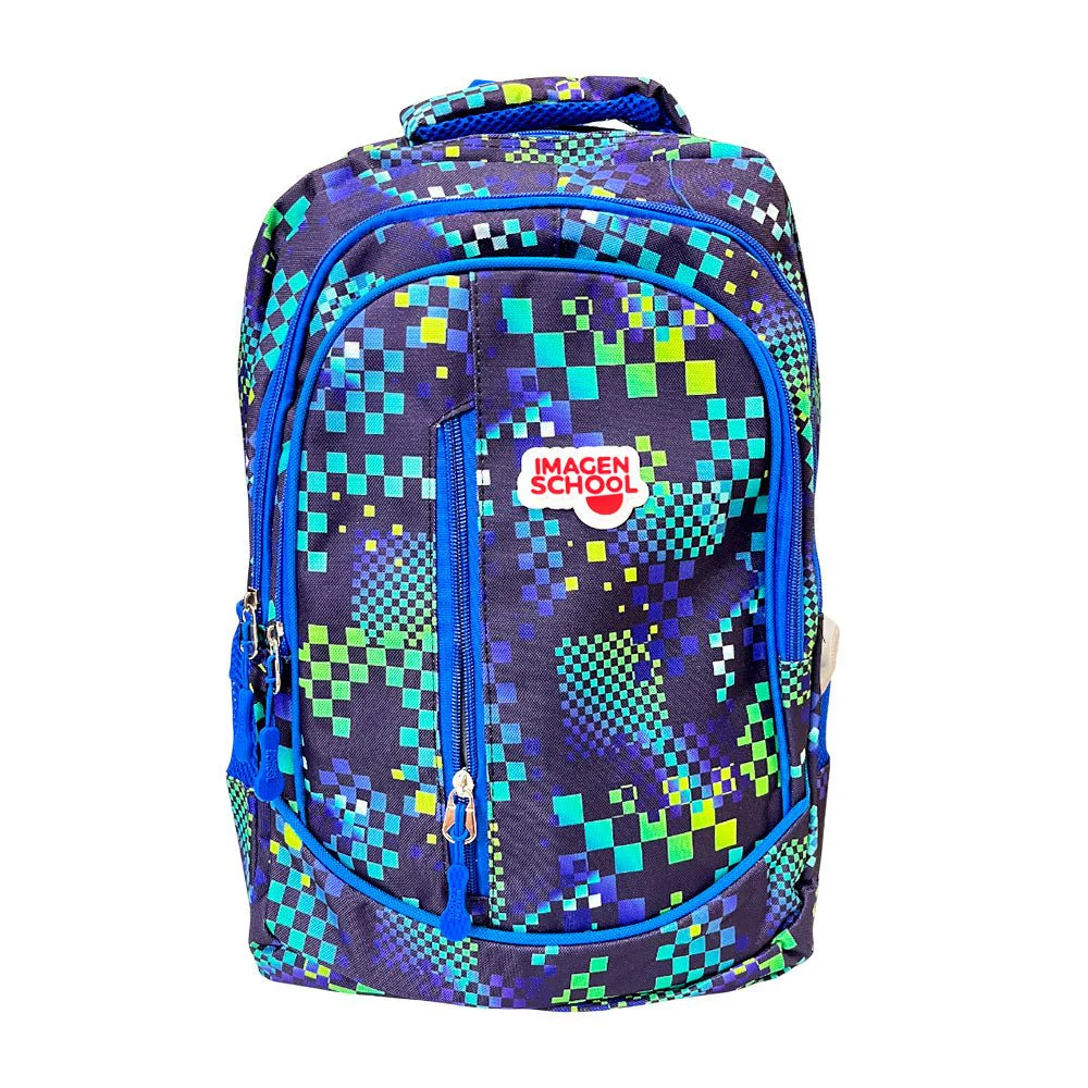 Mochila Escolar Imagen School Para Niño / Con Estampado Geométrico / Surtida - Image 5