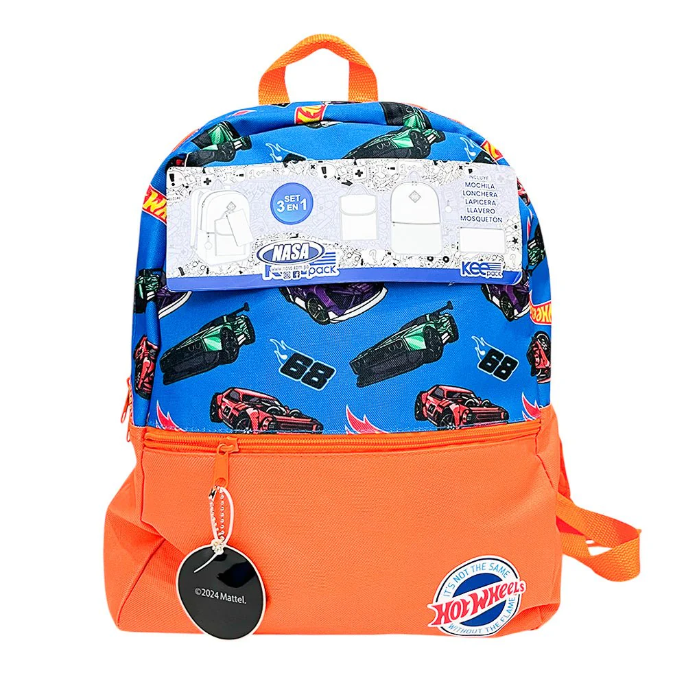 Mochila Escolar Set Hotwheels / 15”