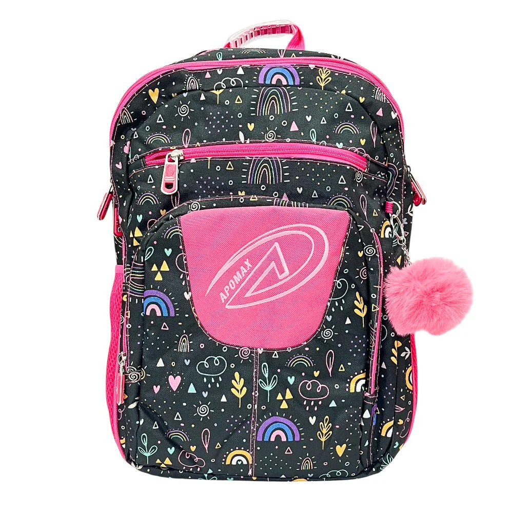 Mochila Estampada 17" Apomax Para Niña / Surtido