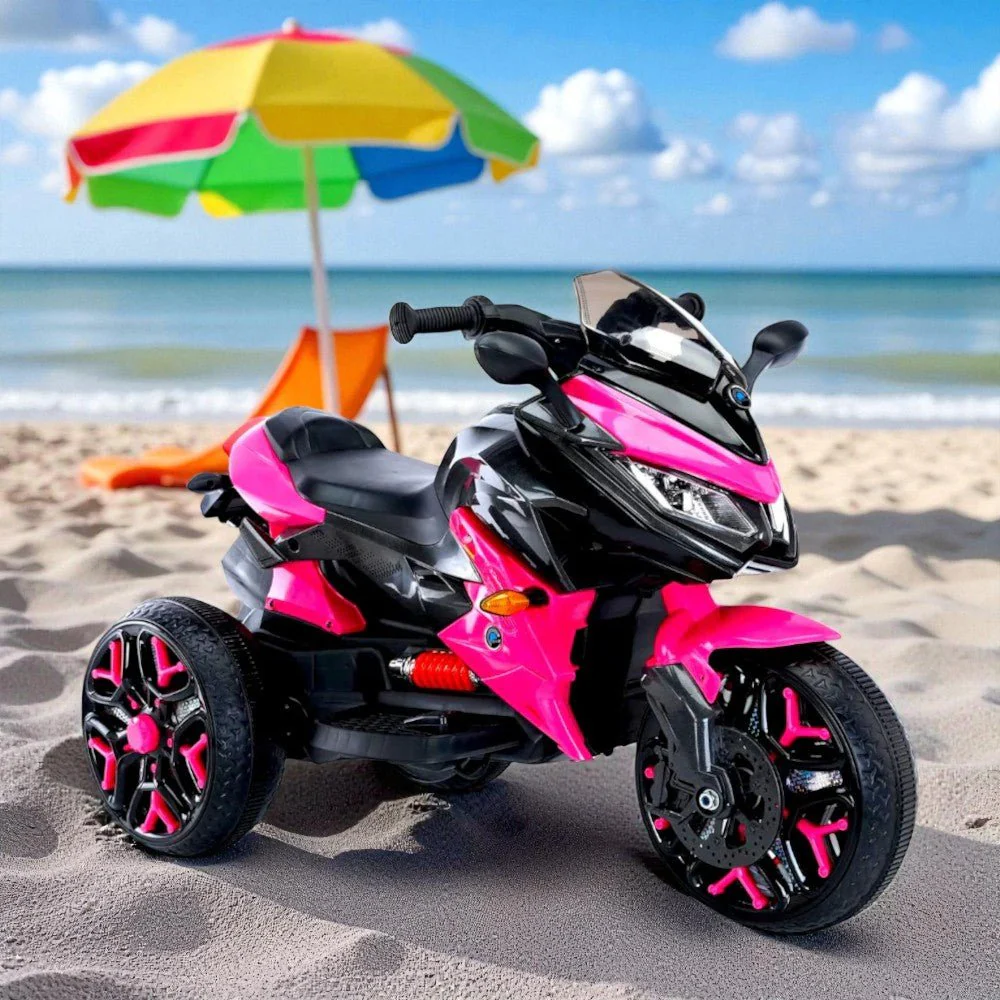 Motocicleta Recargable Rosa / 12V / Para Niñas / Diversión y Estilo