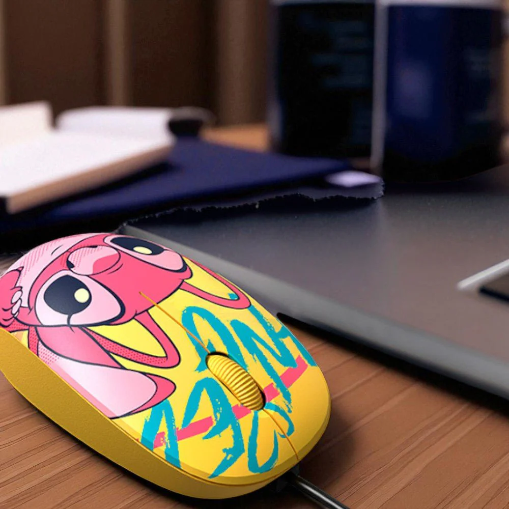 Mouse Con Cable Xtech / Edición Disney Stitch / Amarillo - Image 2
