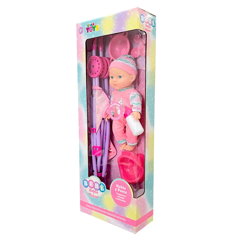 Muñeca Bebé 35 cm con Coche / Lunabebe - Image 4