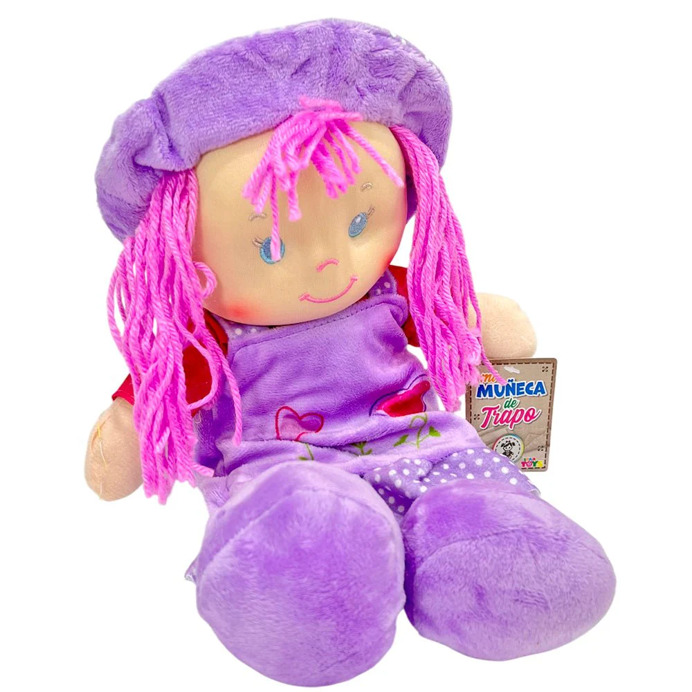 Muñeca de Trapo 14cm Raya con Corazón / Bairong - Image 3