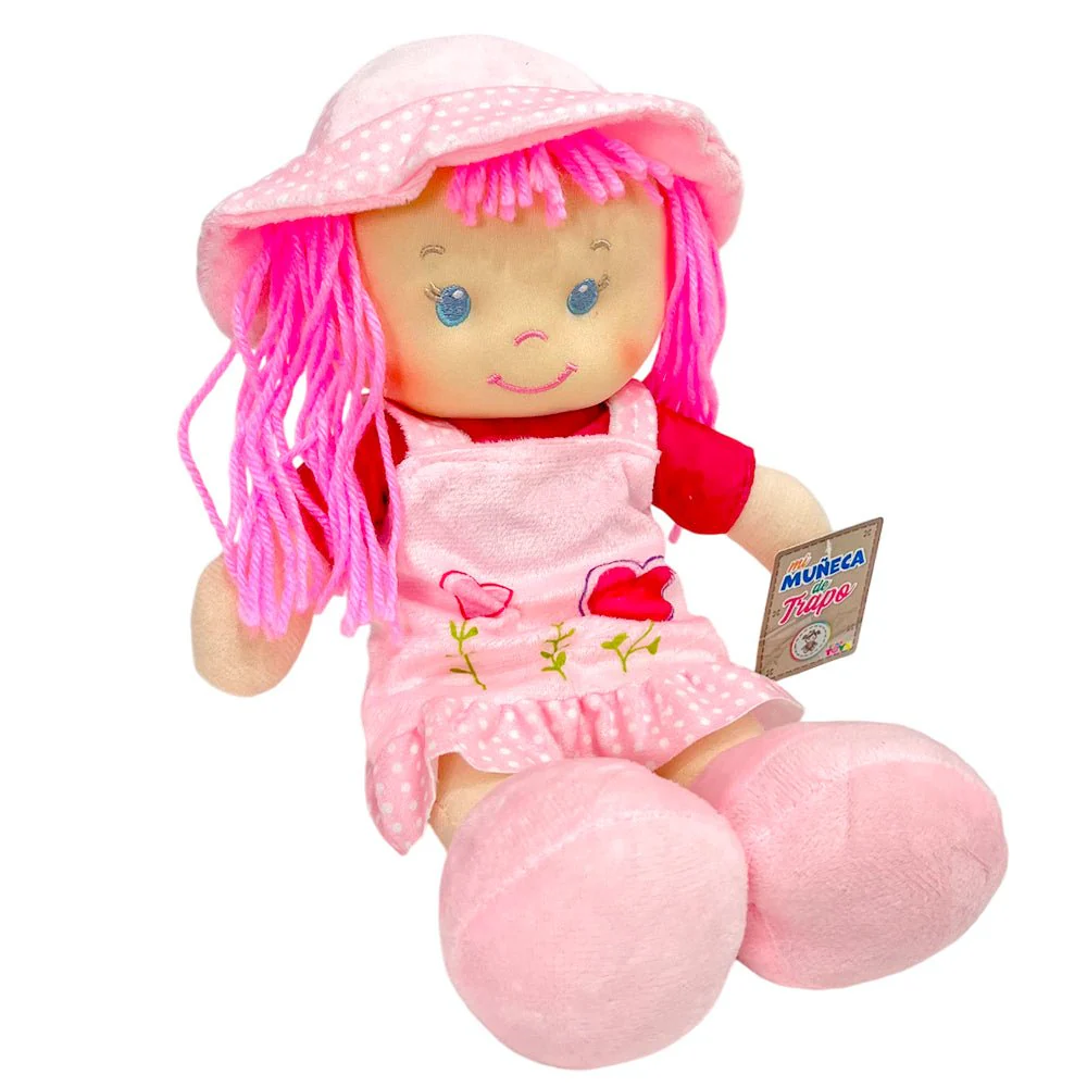 Muñeca de Trapo 14cm Raya con Corazón / Bairong - Image 4