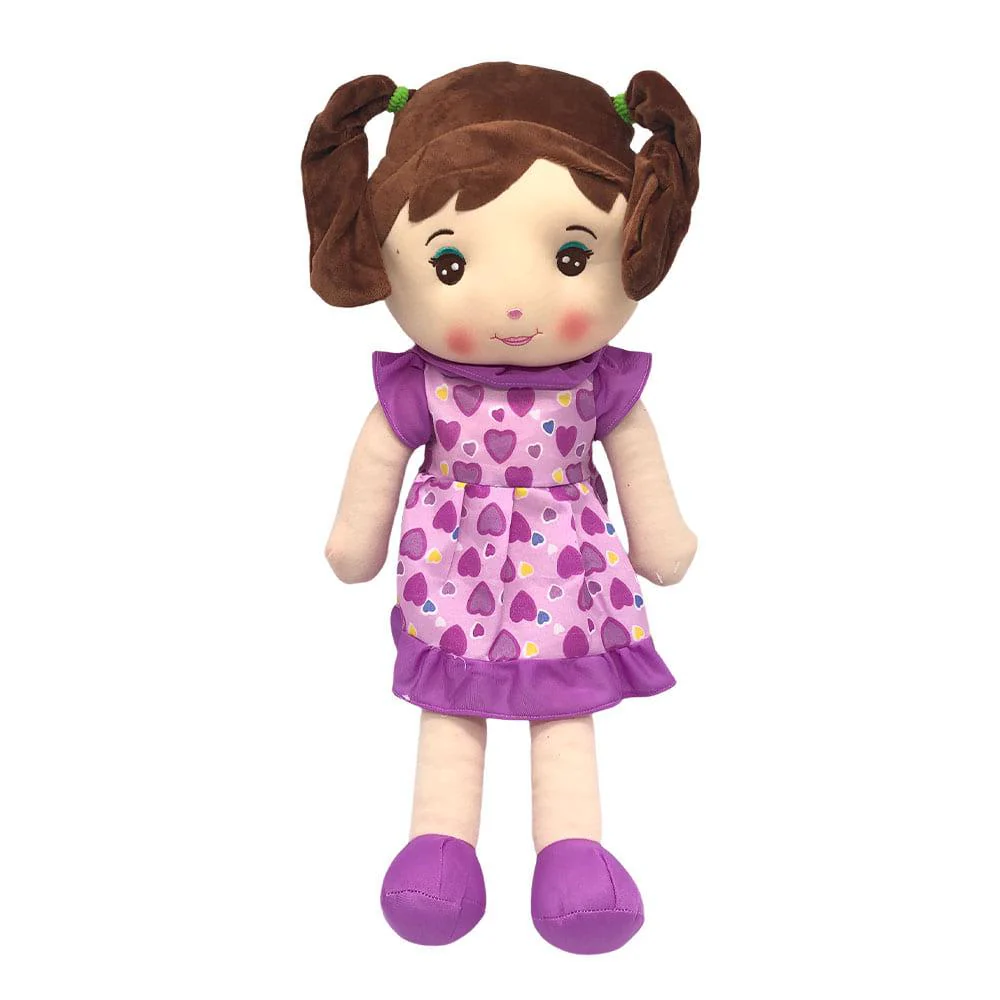 Muñeca de Trapo Bairong 23" / Vestido de Corazones