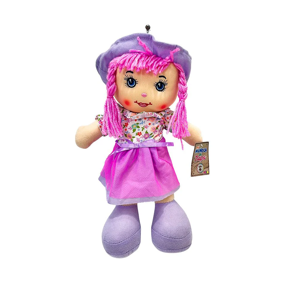 Muñeca Trapo 14 Top c/Flores / Bairong - Image 2