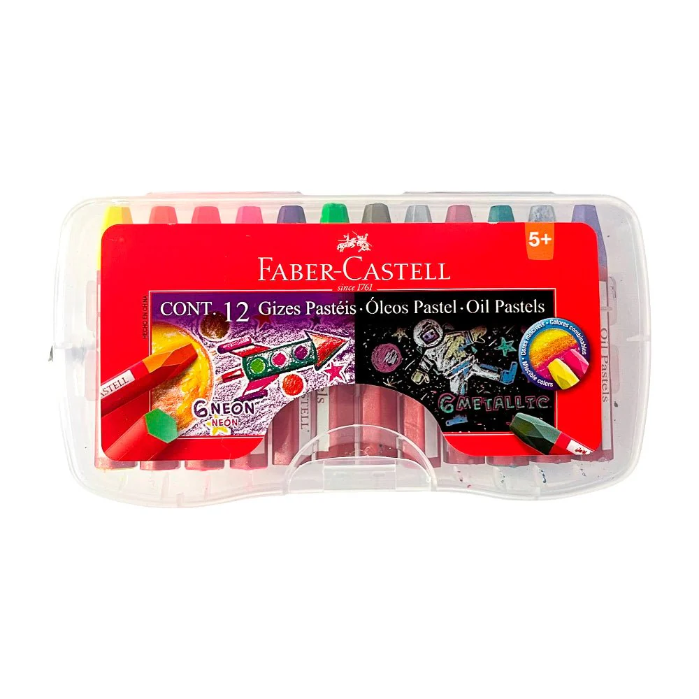 Óleo Pastel Faber-Castell x12 - con Estuche Duro
