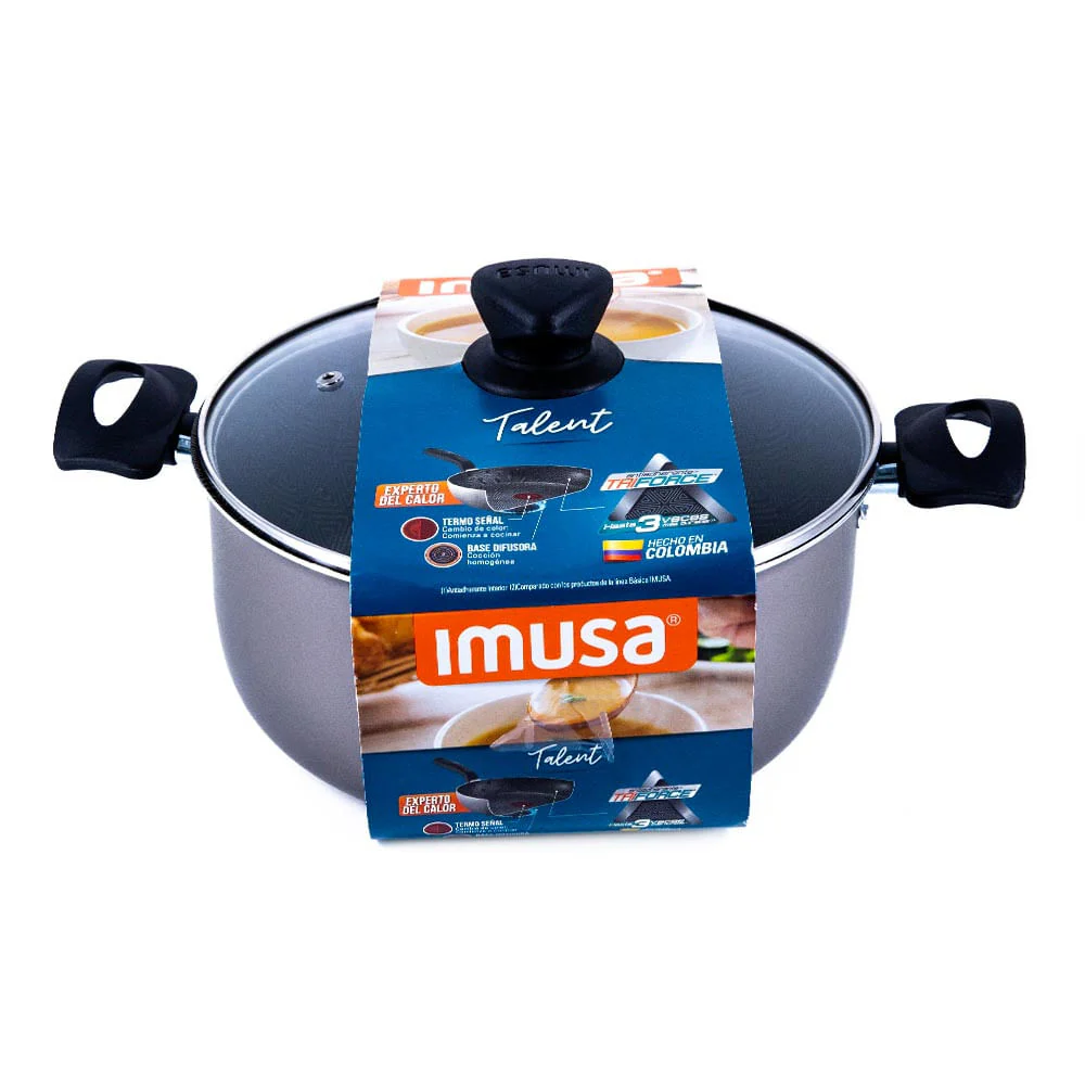 Olla Imusa Talent 24 CM Con Tapa De Vidrio
